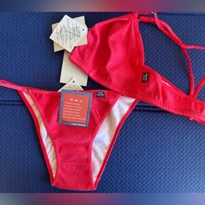 Bright Red Bra and Panty Set